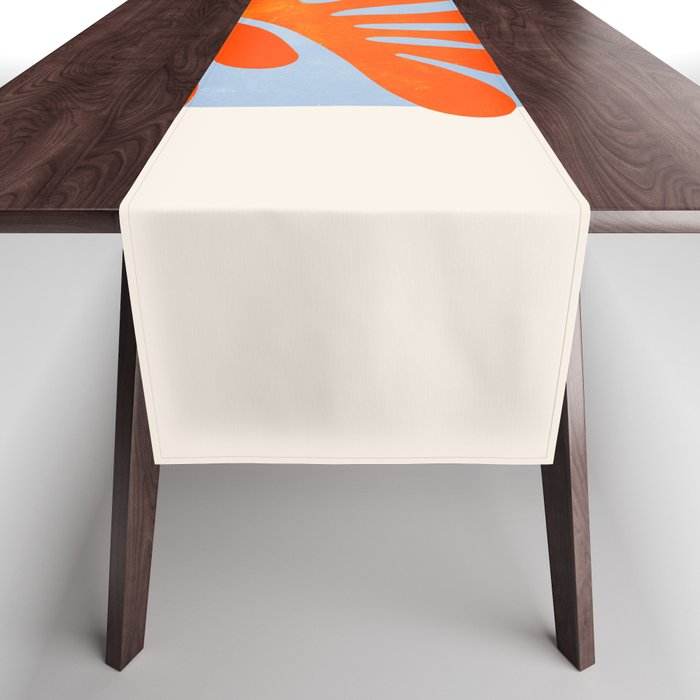 Red Coral Leaf: Matisse Paper Cutouts Ii Table Runner