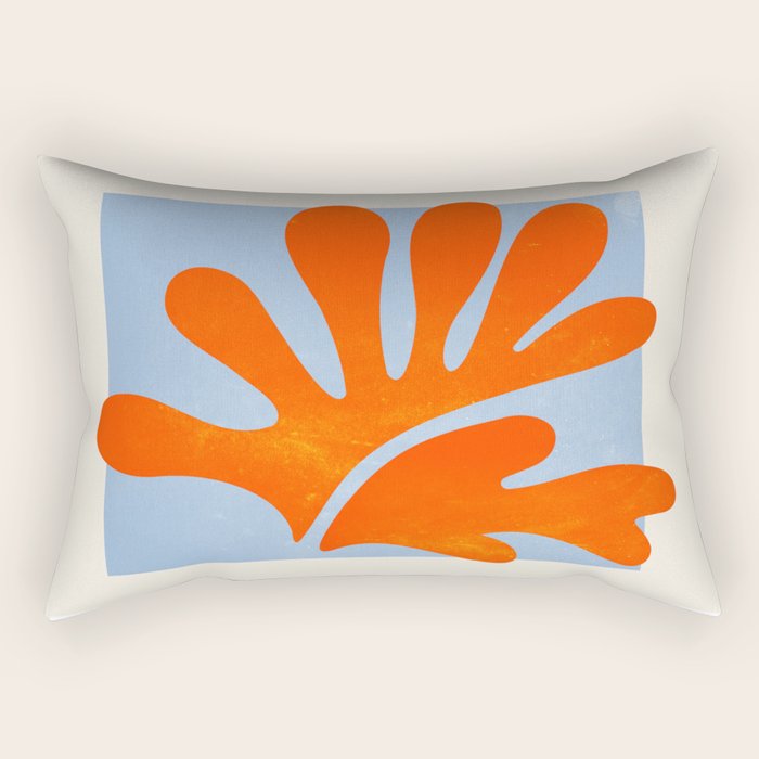 Red Coral Leaf: Matisse Paper Cutouts Ii Rectangular Pillow
