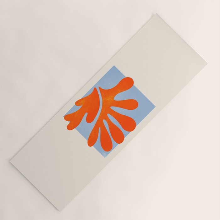 Red Coral Leaf: Matisse Paper Cutouts Ii Yoga Mat