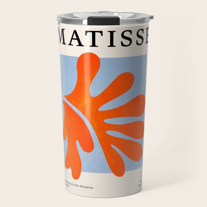 Red Coral Leaf: Matisse Paper Cutouts Ii Travel Mug