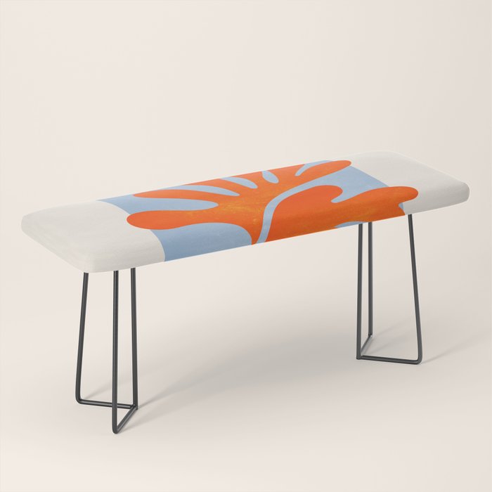 Red Coral Leaf: Matisse Paper Cutouts Ii Bench