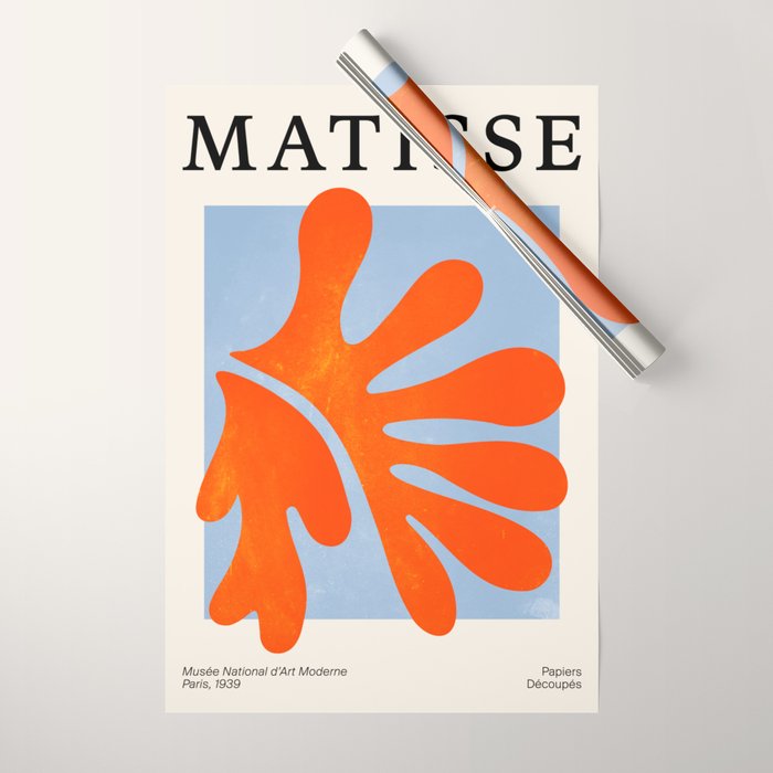 Red Coral Leaf: Matisse Paper Cutouts Ii Wrapping Paper