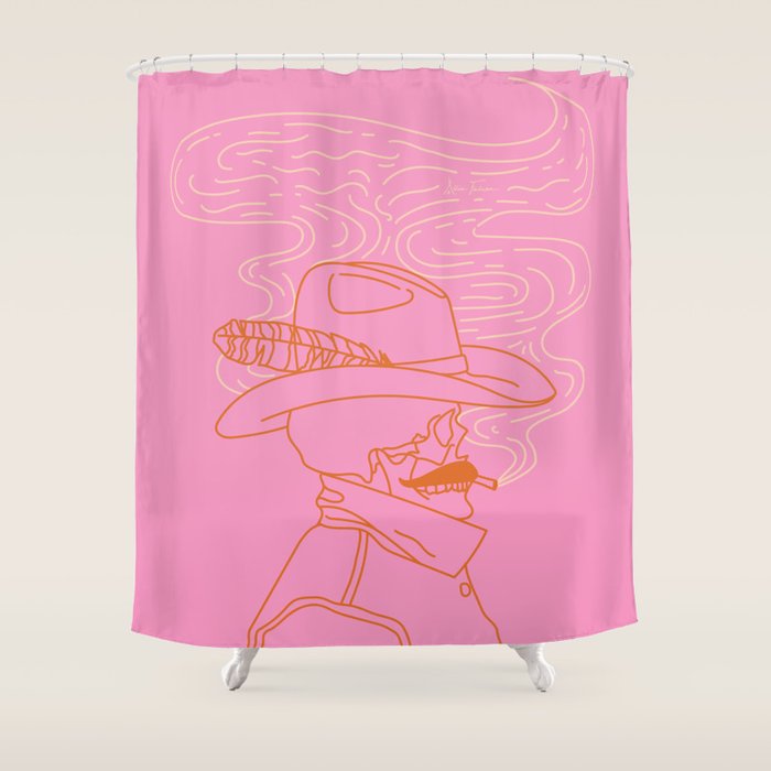 Love Or Die Tryin - Cowhand Shower Curtain