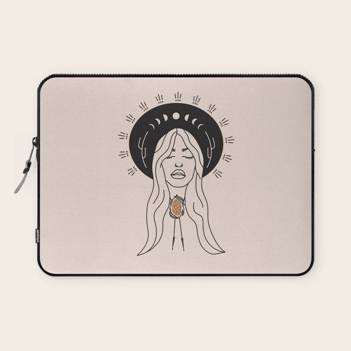 Desert Angel In Black & Cream Laptop Sleeve