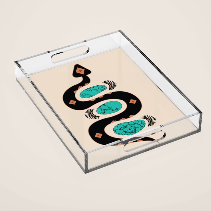 Southwestern Slither In Black Acrylic Tray