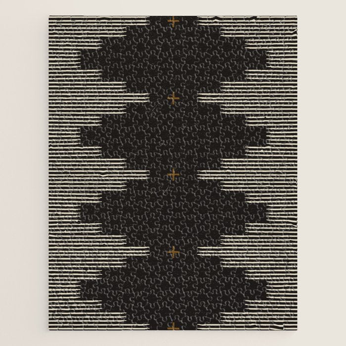 Southwestern Minimalist Black & White Jigsaw Puzzle