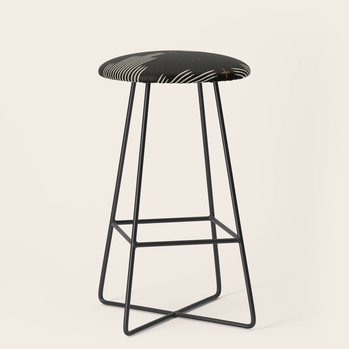 Southwestern Minimalist Black & White Stool