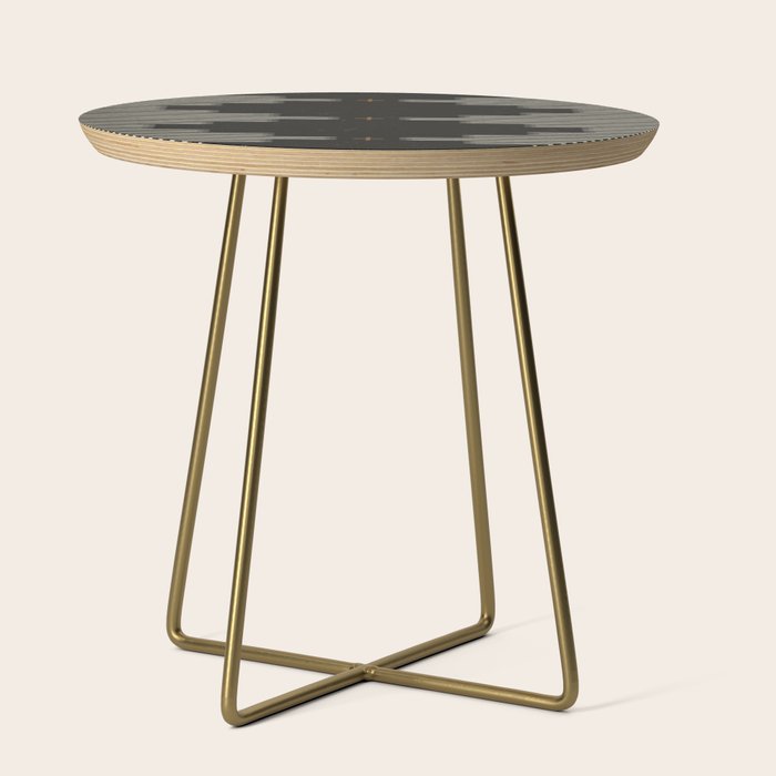 Southwestern Minimalist Black & White Side Table