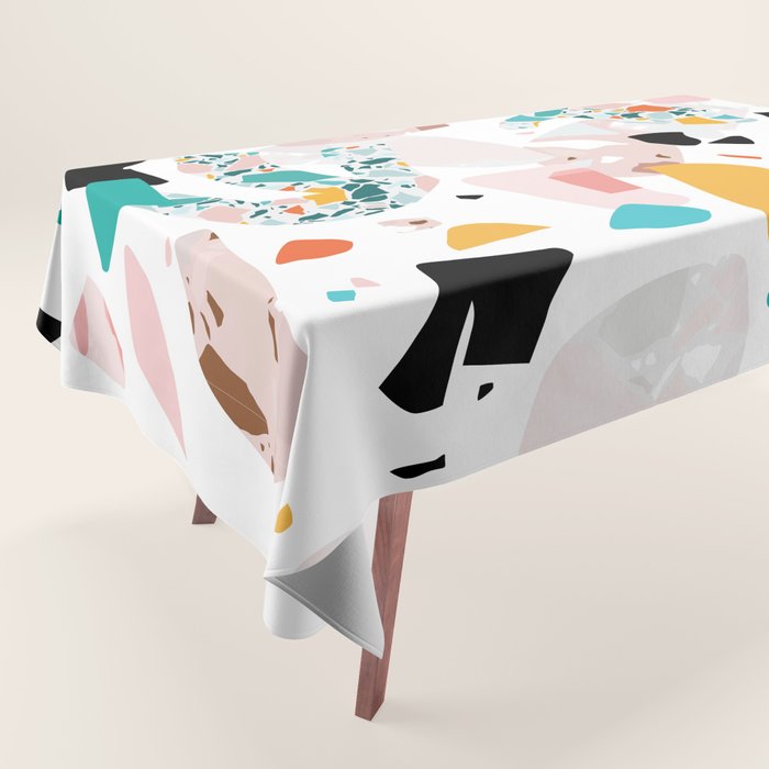 Mixed Mess I. / Collage, Terrazzo, Colorful Tablecloth