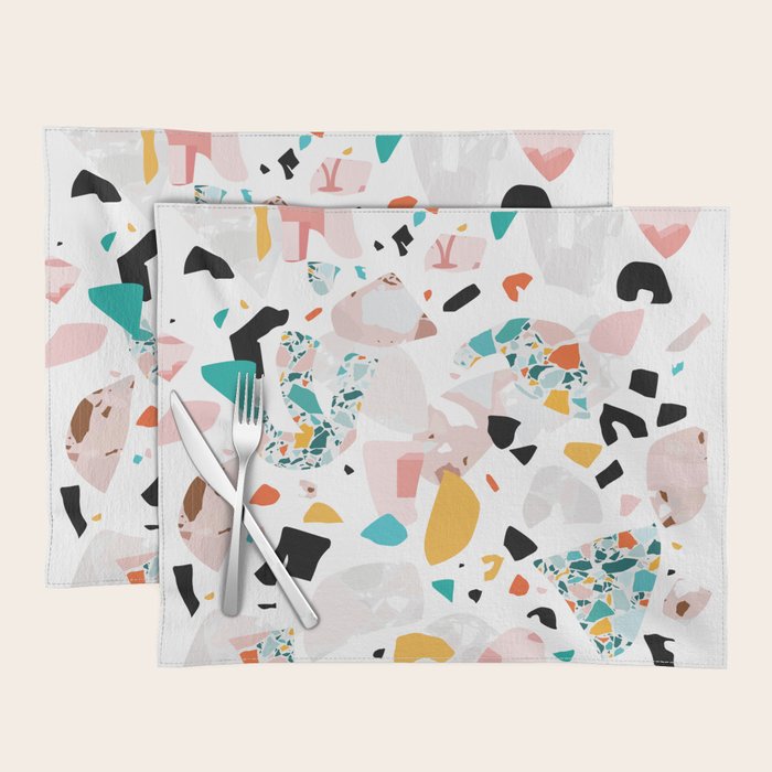 Mixed Mess I. / Collage, Terrazzo, Colorful Placemat