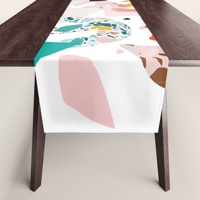 Mixed Mess I. / Collage, Terrazzo, Colorful Table Runner
