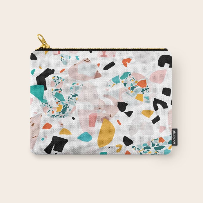 Mixed Mess I. / Collage, Terrazzo, Colorful Carry All Pouch