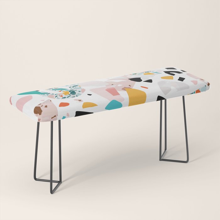 Mixed Mess I. / Collage, Terrazzo, Colorful Bench