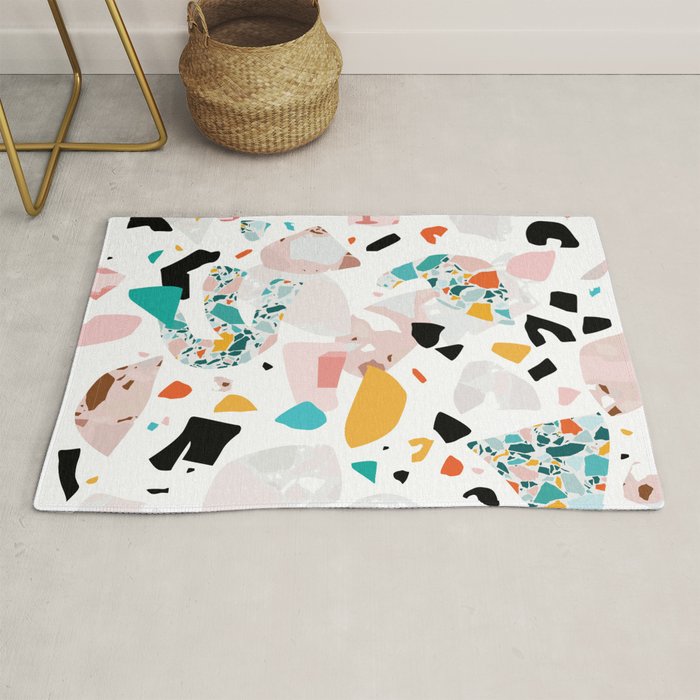 Mixed Mess I. / Collage, Terrazzo, Colorful Rug
