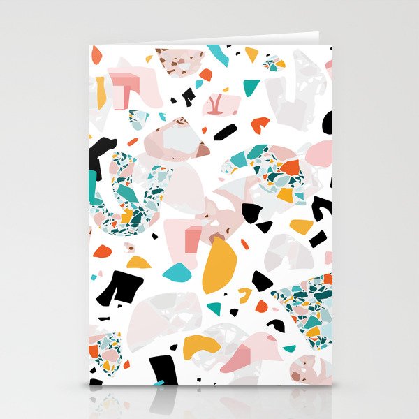 Mixed Mess I. / Collage, Terrazzo, Colorful Stationery Card