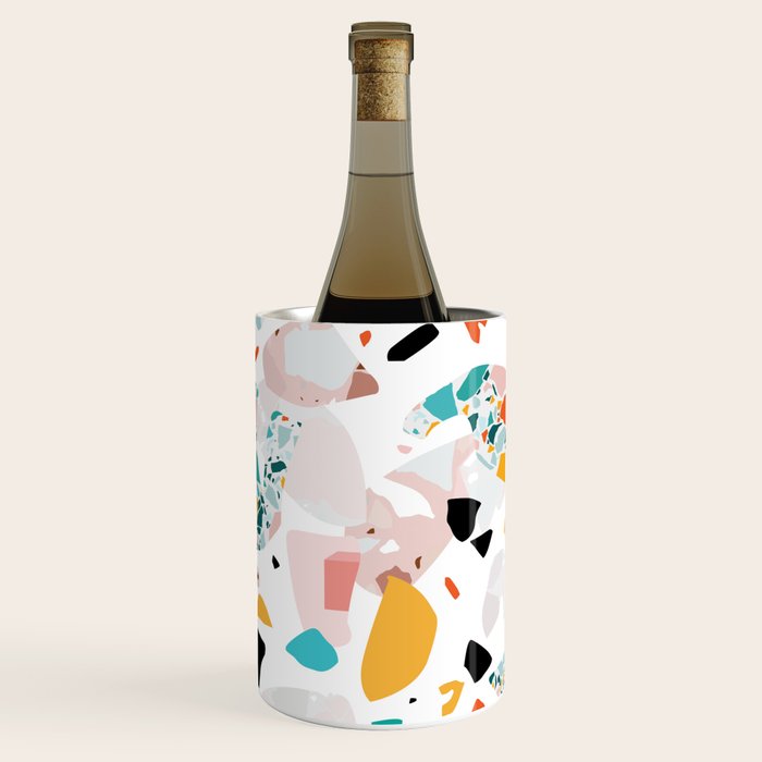 Mixed Mess I. / Collage, Terrazzo, Colorful Wine Chiller