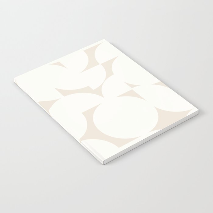 Contemporary Abstract Shapes - Neutral Off White Notebook