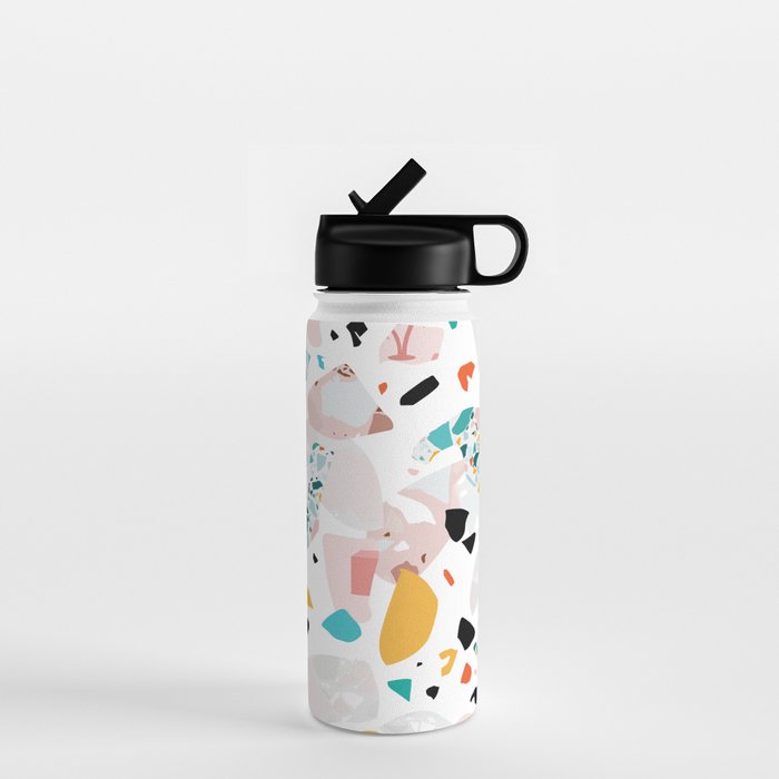 Mixed Mess I. / Collage, Terrazzo, Colorful Water Bottle