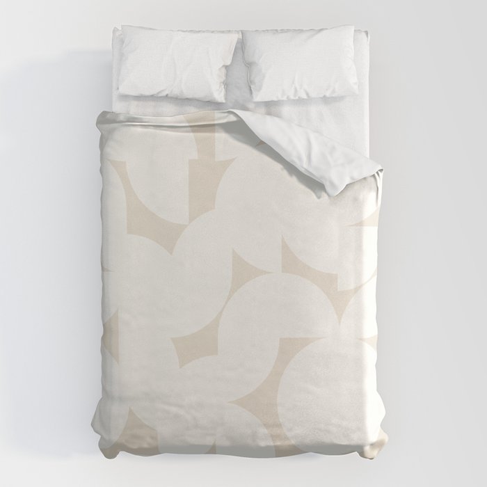 Contemporary Abstract Shapes - Neutral Off White Duvet Cover