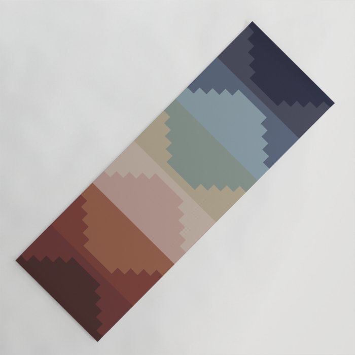 Geometric Aztec Pyramid Pattern Iii Yoga Mat