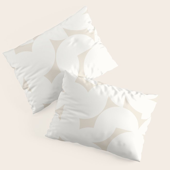Contemporary Abstract Shapes - Neutral Off White Pillow Sham