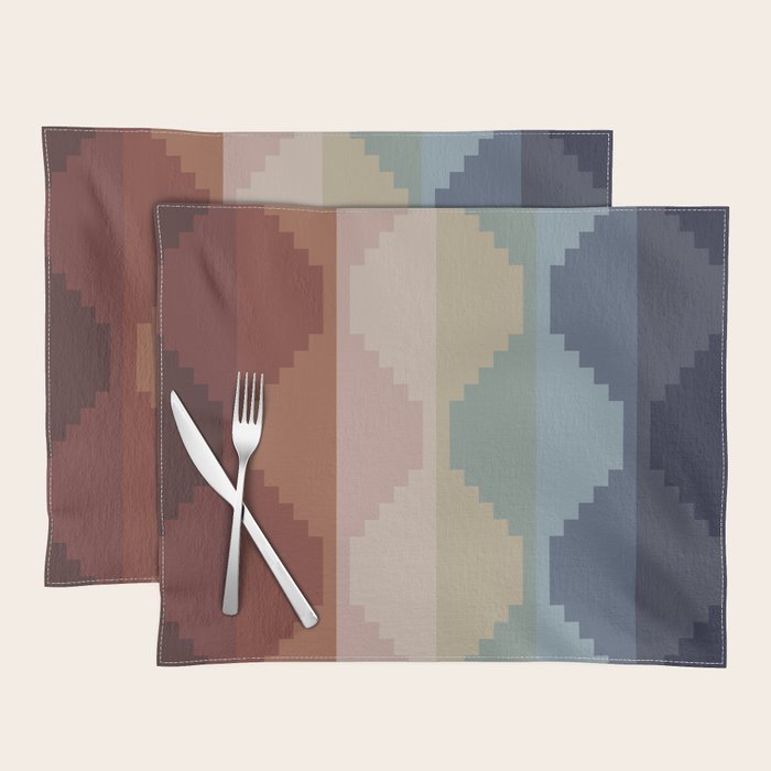 Geometric Aztec Pyramid Pattern Iii Placemat