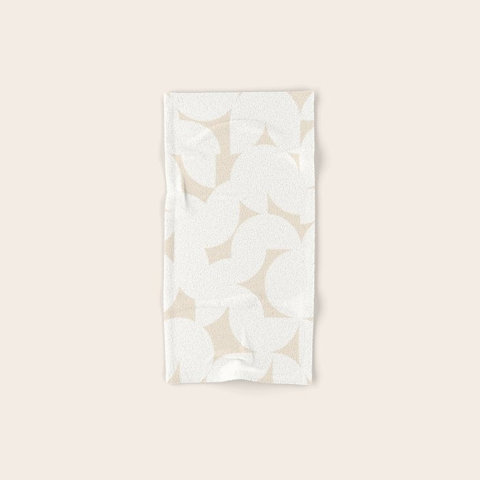 Contemporary Abstract Shapes - Neutral Off White Bath Towel