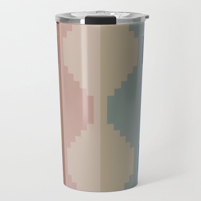Geometric Aztec Pyramid Pattern Iii Travel Mug