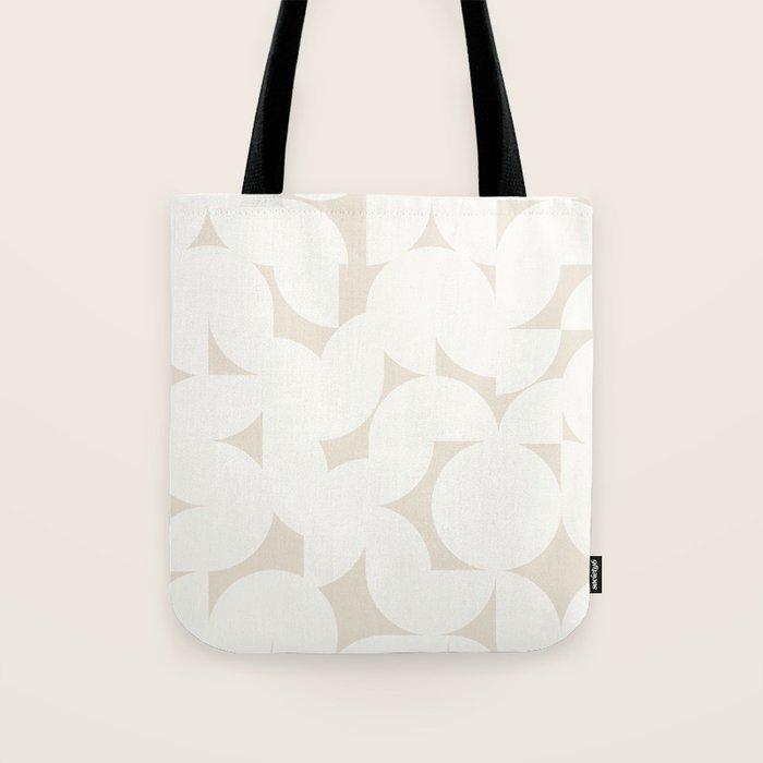 Contemporary Abstract Shapes - Neutral Off White Tote Bag