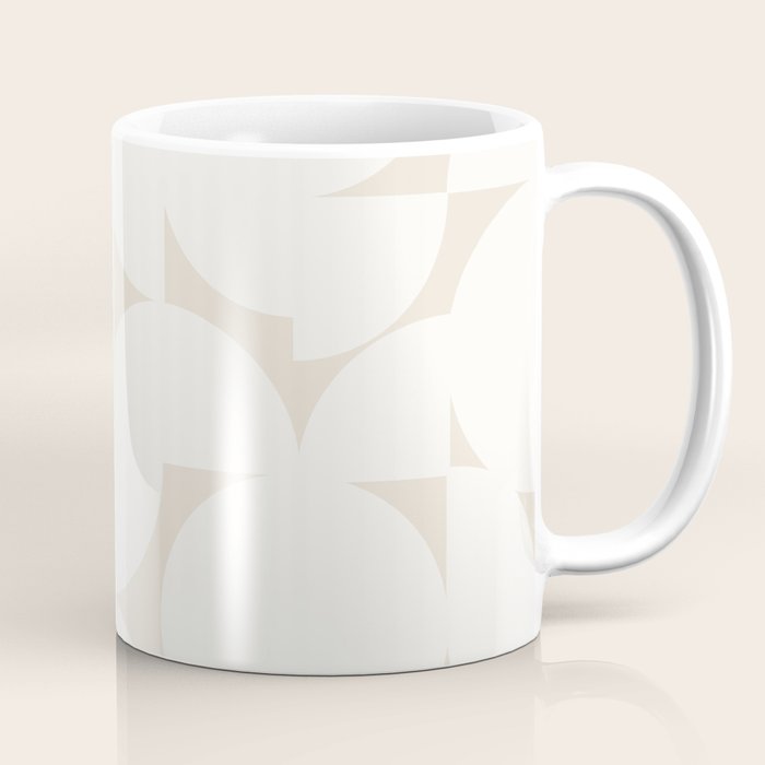Contemporary Abstract Shapes - Neutral Off White Coffee Mug
