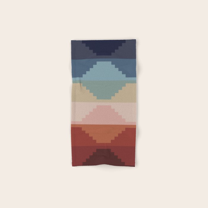Geometric Aztec Pyramid Pattern Iii Bath Towel