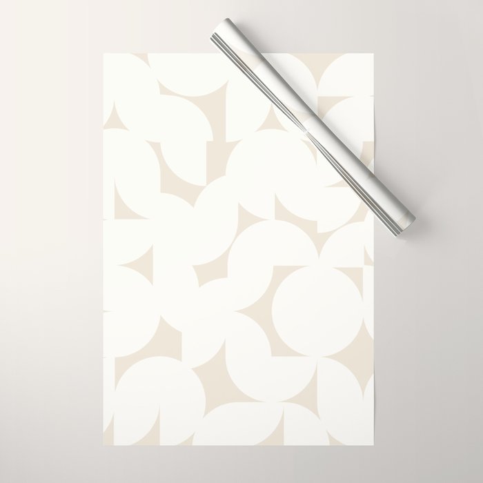 Contemporary Abstract Shapes - Neutral Off White Wrapping Paper
