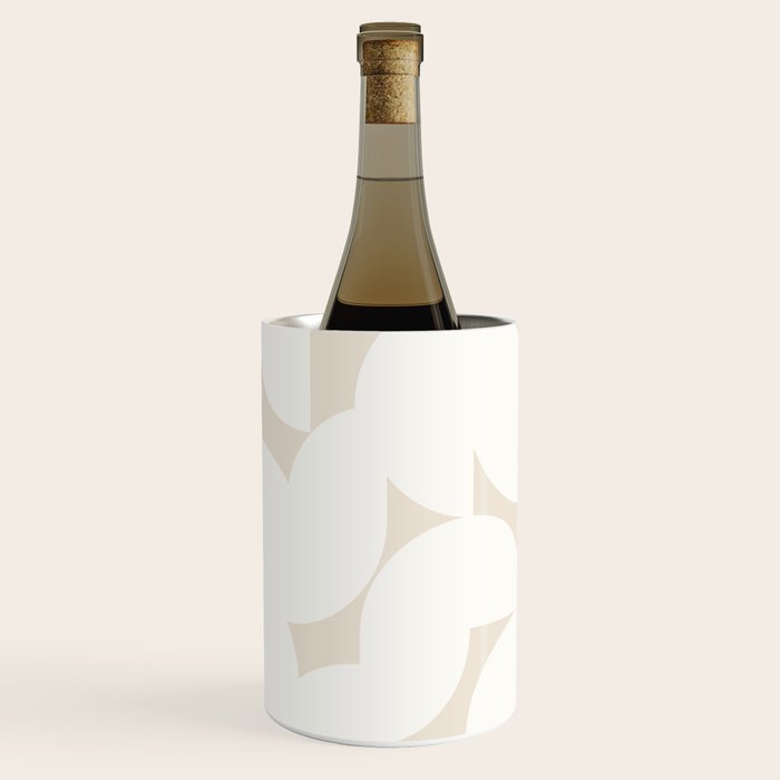 Contemporary Abstract Shapes - Neutral Off White Wine Chiller