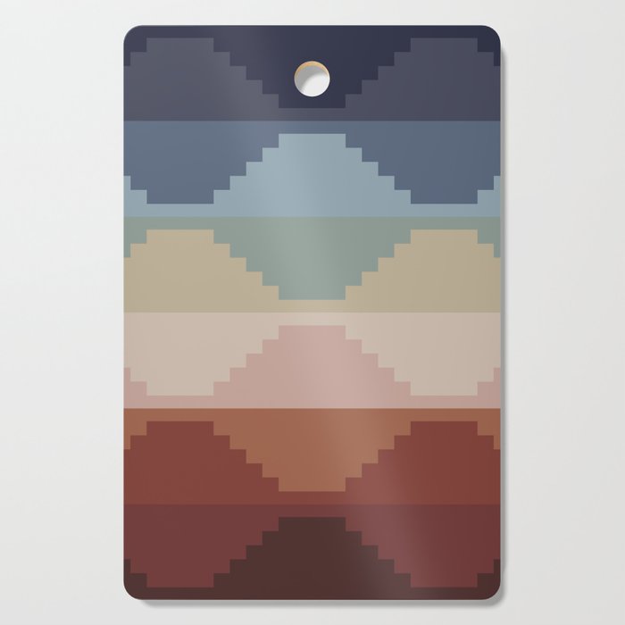 Geometric Aztec Pyramid Pattern Iii Cutting Board