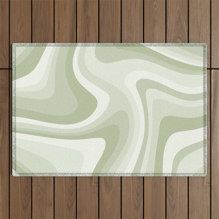 Abstract Wavy Stripes Lxxviii Outdoor Rug