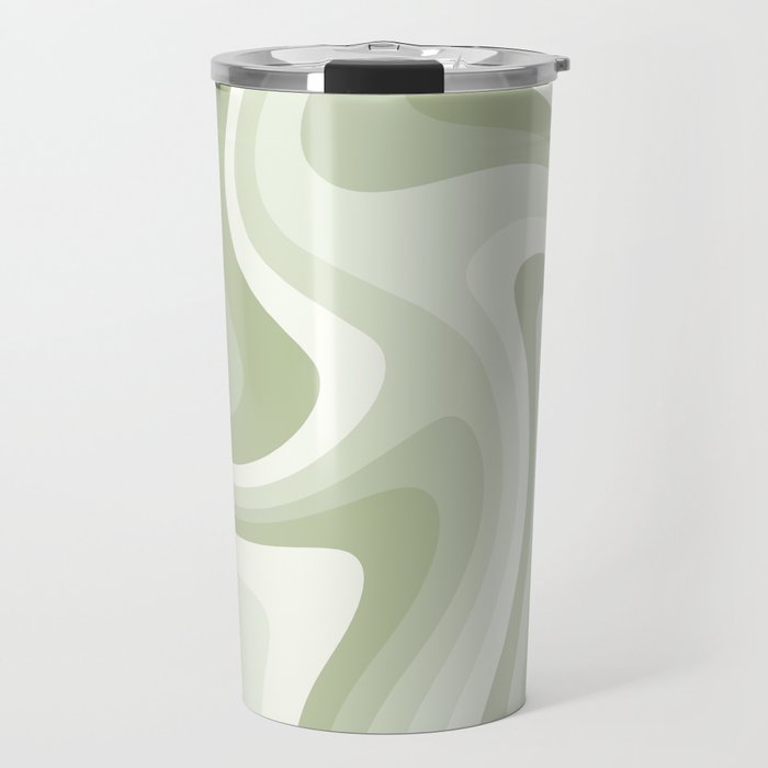 Abstract Wavy Stripes Lxxviii Travel Mug