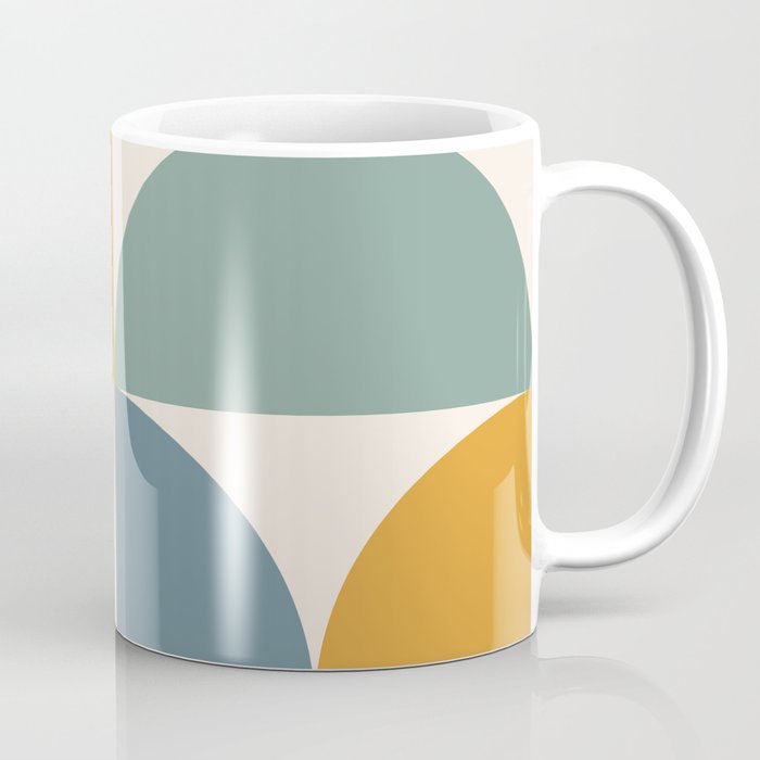 Bauhaus Mid Century Modern Geometric Ii Natural Pastel Coffee Mug