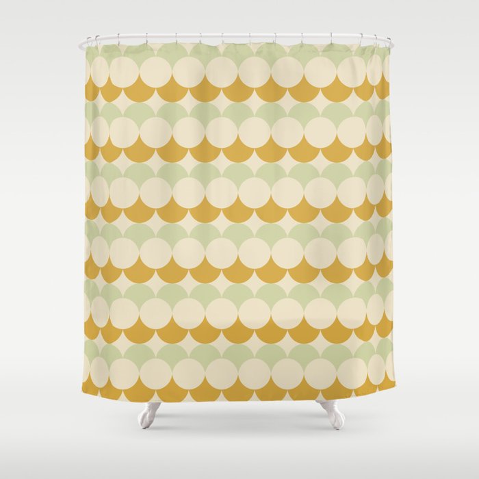 Retro Circular Pattern Iii Shower Curtain