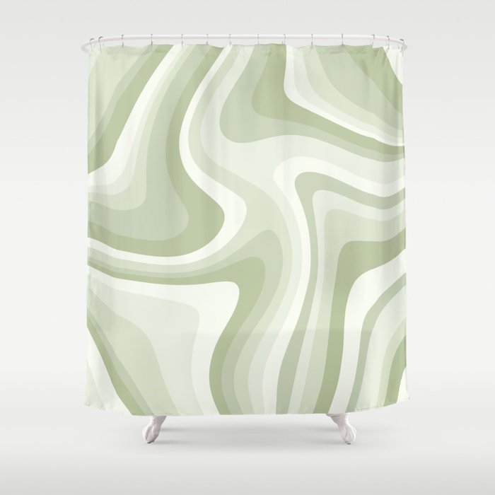 Abstract Wavy Stripes Lxxviii Shower Curtain