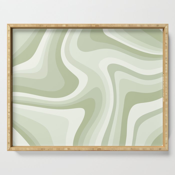Abstract Wavy Stripes Lxxviii Serving Tray