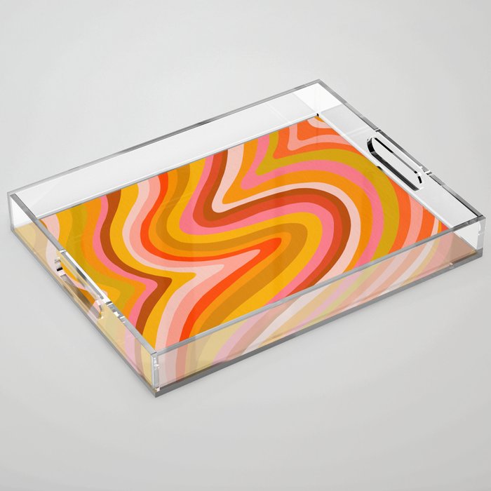 Sunshine Melt - Retro Ochre Acrylic Tray