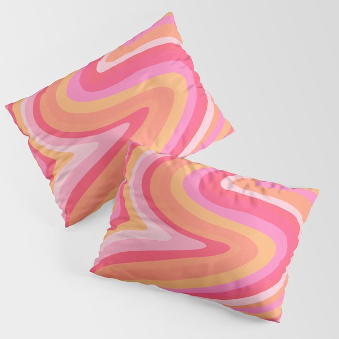 Sunshine Melt - Pink & Peach Palette Pillow Sham