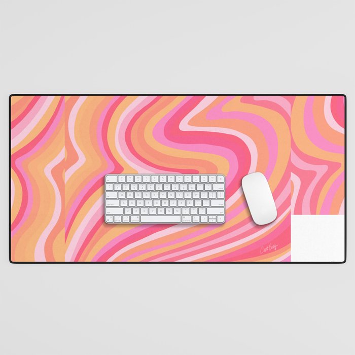 Sunshine Melt - Pink & Peach Palette Desk Mat