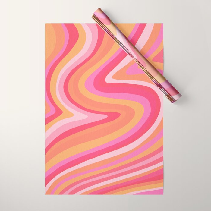 Sunshine Melt - Pink & Peach Palette Wrapping Paper