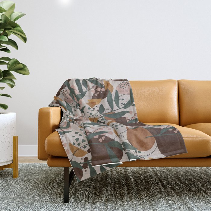 Abstract Nature Painting 89 Throw Blanket