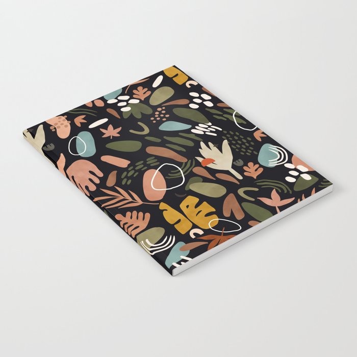 Abstract Shapes Of Dark Modern Nature Notebook