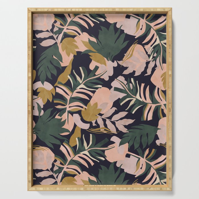 Abstract Nature Tropical 34 Serving Tray