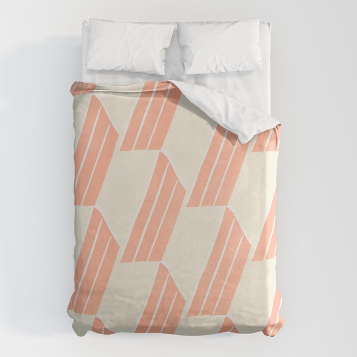 Minimalist Series: Pink Hex Tiles Duvet Cover