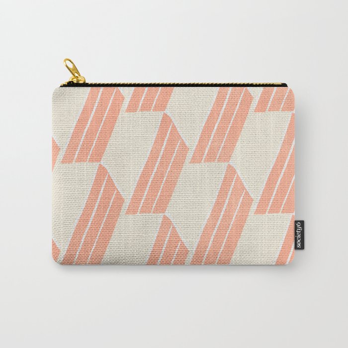Minimalist Series: Pink Hex Tiles Carry All Pouch
