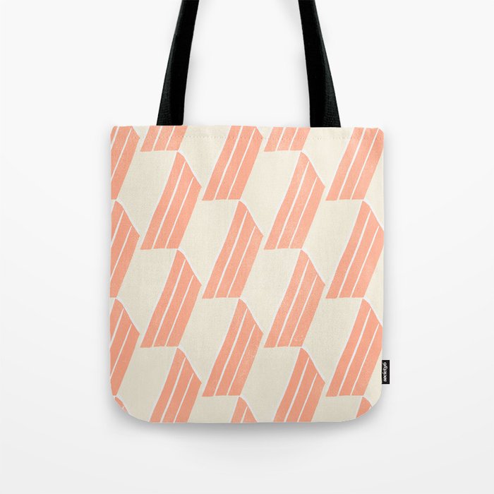 Minimalist Series: Pink Hex Tiles Tote Bag